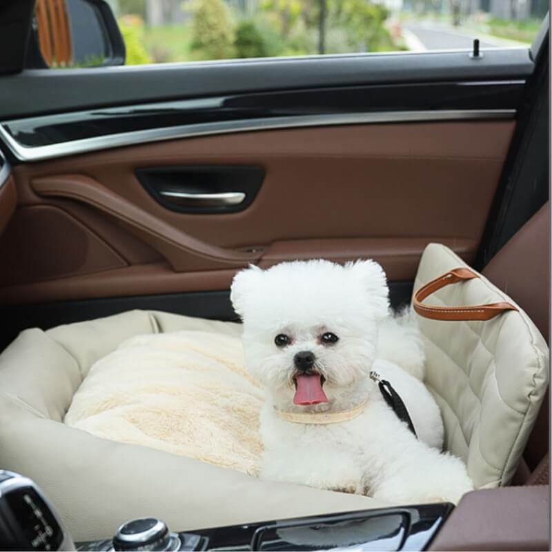Cama de assento de carro para cachorro de couro sintético à prova d'água para dirigir - Pawzly™ | Exclusivo da ForPatas