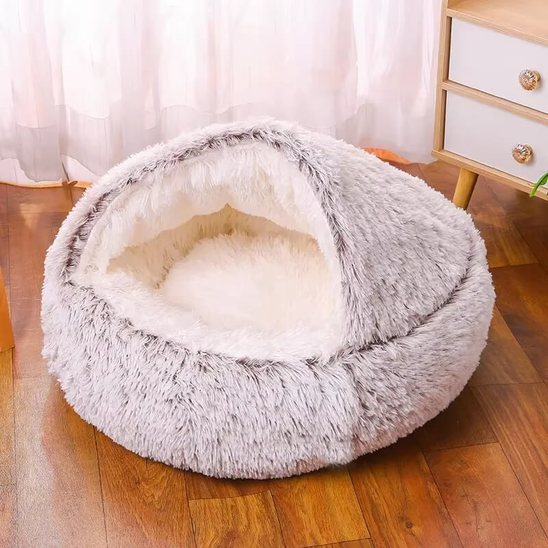 Cama Toca de Pelúcia para Gatos - PETZO™ | Exclusivo da ForPatas