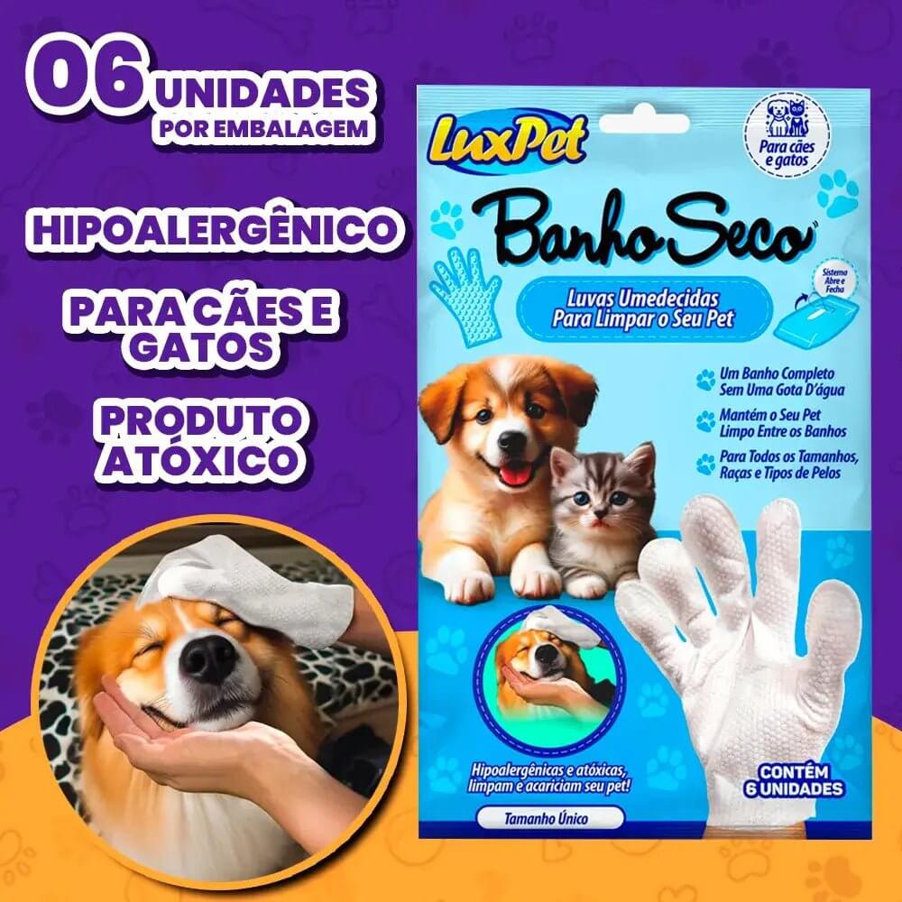 LUVA UMEDECIDA BANHO A SECO PARA CÃES E GATOS – A PARTIR DE 2 PACOTES