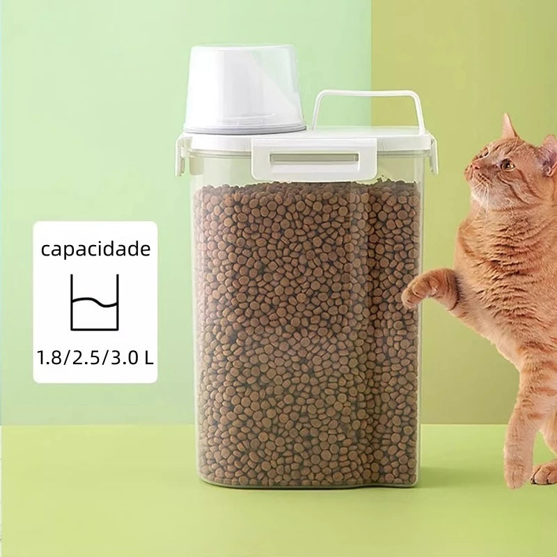 Tanque Hermético para Ração 1.8L, 2.5L e 3.0L – Lupzy™ | Alimentos Sempre Frescos e Protegidos