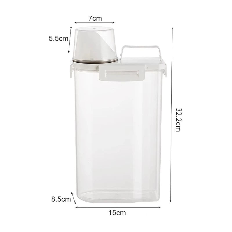 Tanque Hermético para Ração 1.8L, 2.5L e 3.0L – Lupzy™ | Alimentos Sempre Frescos e Protegidos