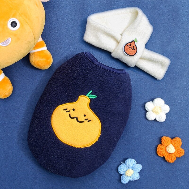 Colete & Cachecol Abóbora - Woofline™ | Exclusivo da ForPatas