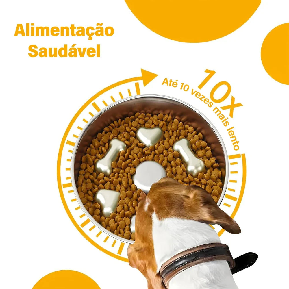 Comedouro Lento 2 em 1 para Cães – Alimentação Segura e Saudável | ForPatas