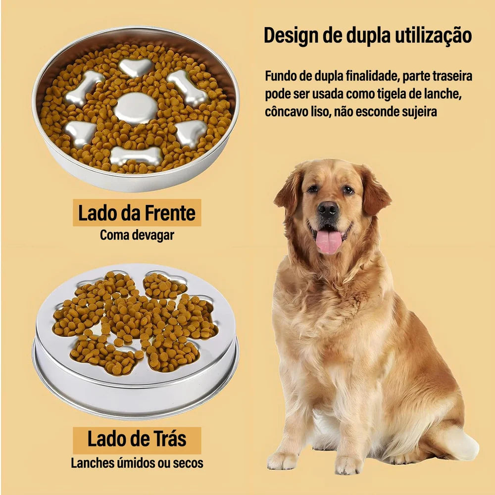 Comedouro Lento 2 em 1 para Cães – Alimentação Segura e Saudável | ForPatas