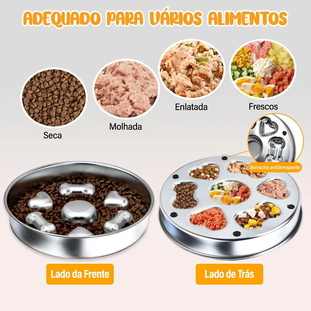 Comedouro Lento 2 em 1 para Cães – Alimentação Segura e Saudável | ForPatas