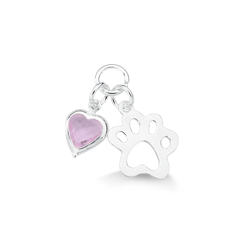 Colar Patuá Patinha com Coração Rosa em Prata 925 – Lupzy™ | Amor Pet Delicado e Feminino