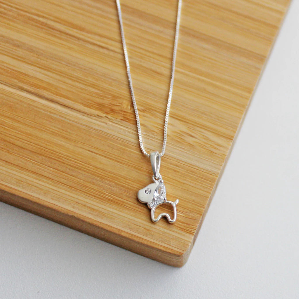Colar Cachorro com Zircônias em Prata 925 – Lupzy™ | Brilho e Amor Pet