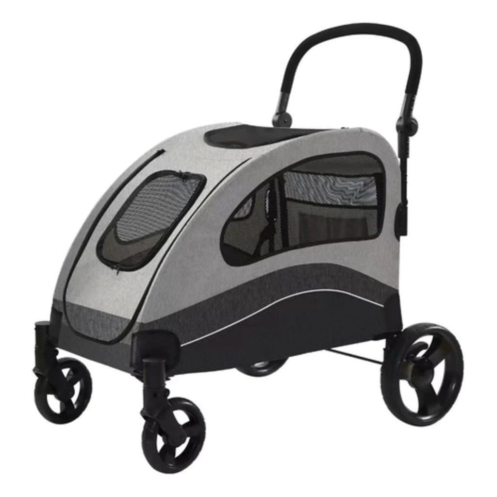 Carrinho de Passeio Dobrável até 60kg para Cachorro e Gato Grande Porte Impermeável PC406 Roverly™ - Carrinho de Passeio