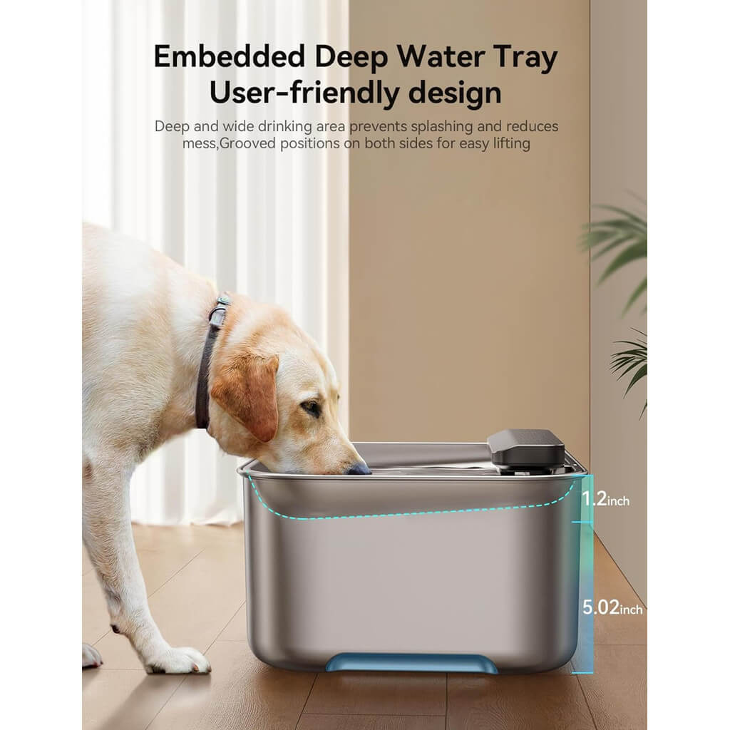 Bebedouro Inox Newpet 12L para Cães e Gatos – Grande Capacidade e Filtro Extra | ForPatas