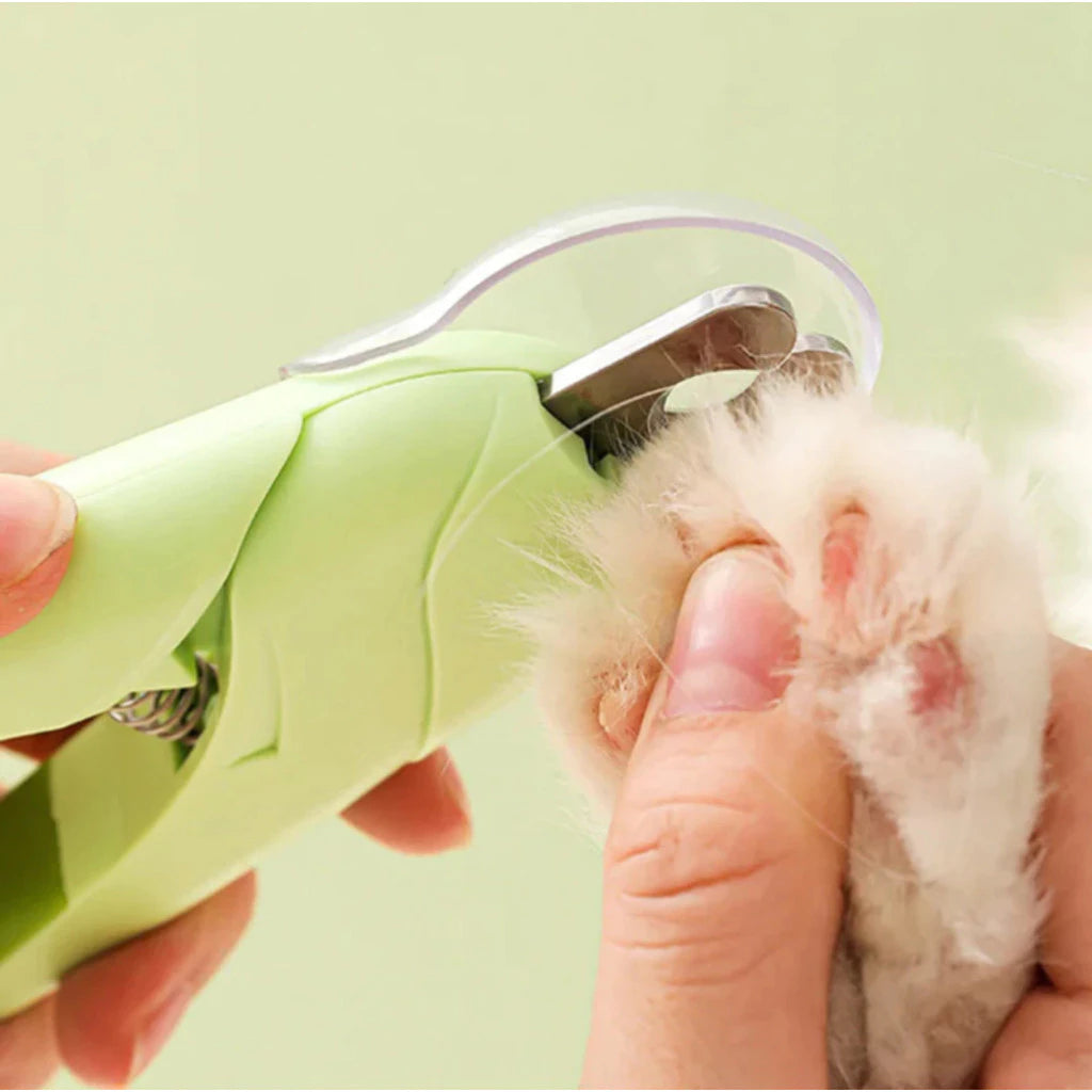 Cortador de Unhas com LED Profissional + Lixa e Tesoura para Cachorro e Gato Antiderrapante Snouty™