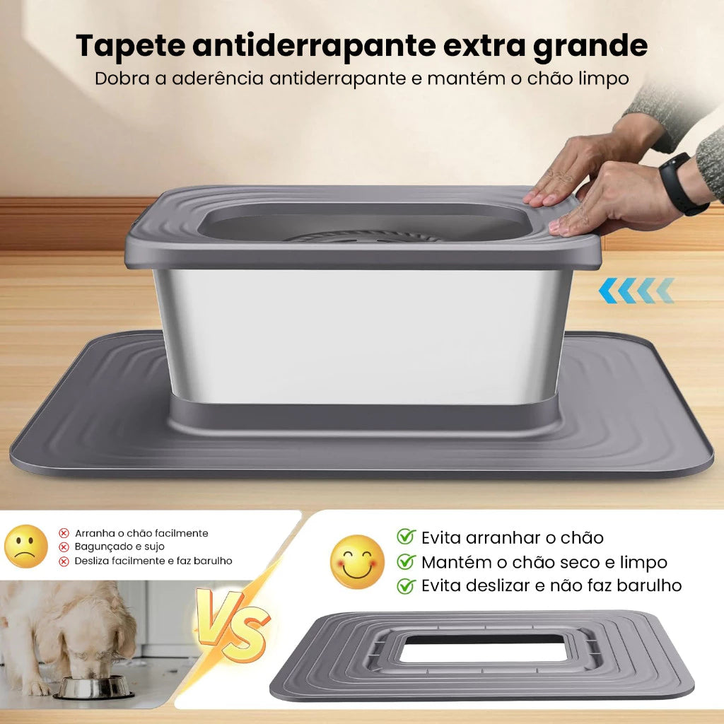 Bebedouro Flutuante Antirrespingo 10L em Aço Inoxidável para Cachorro Newpet™