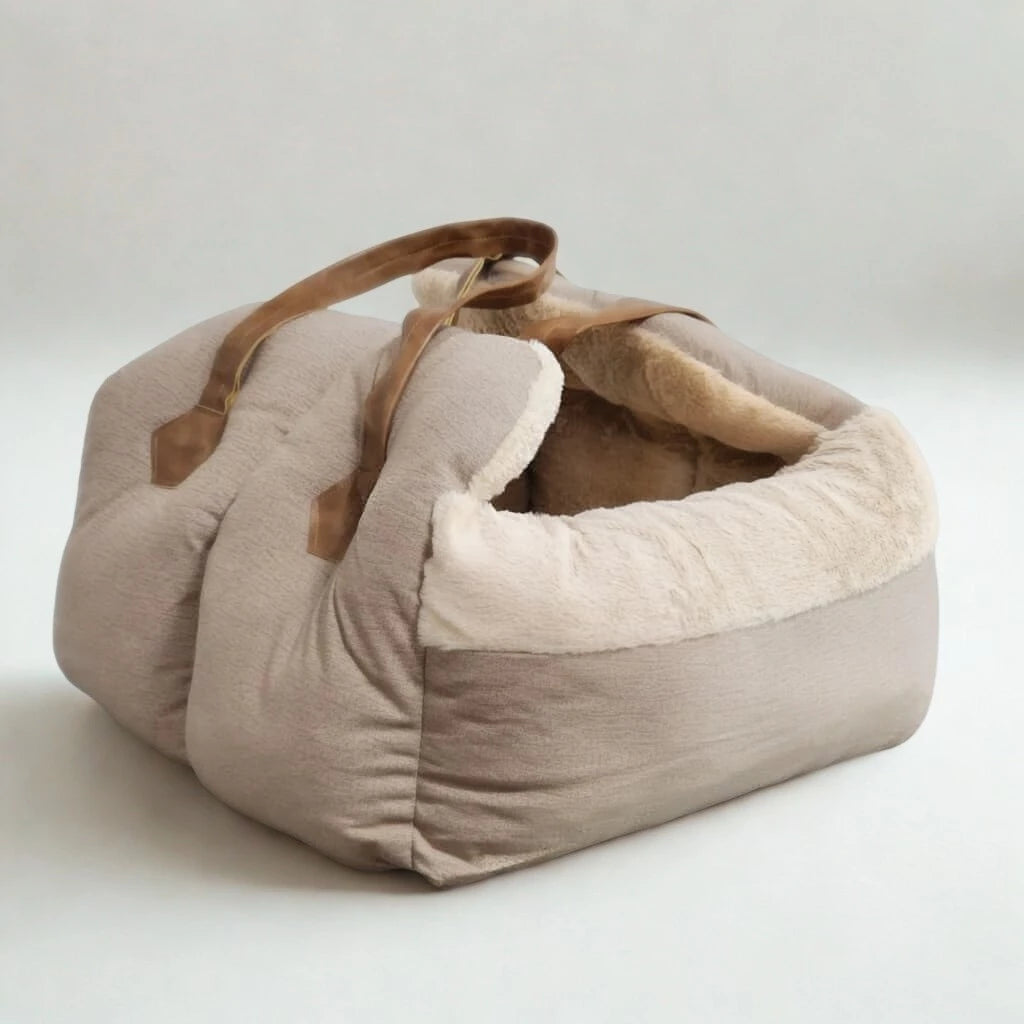 Cama Bolsa Portátil Multifuncional 2 em 1 com Alça para Cachorro e Gato Lavável Woofline™