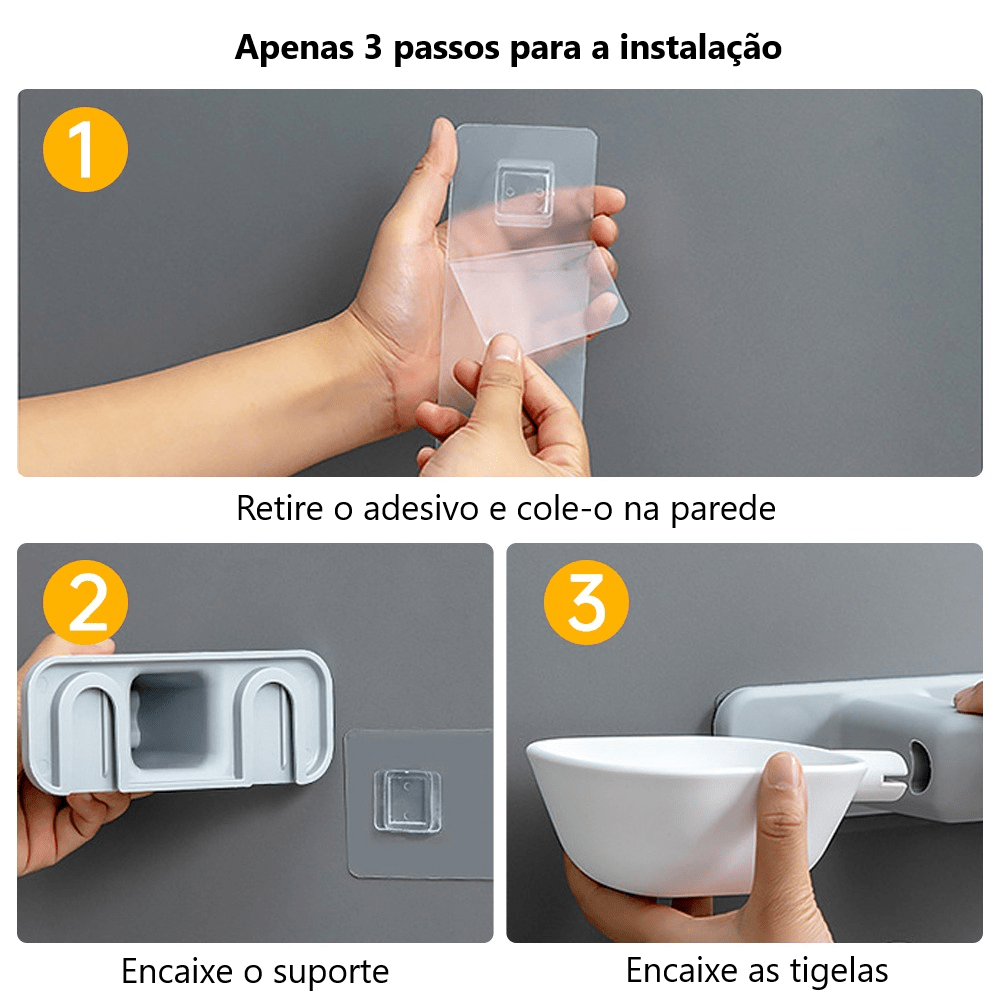 Tigela de Parede Ajustável - Petzo™ | Exclusivo da ForPatas