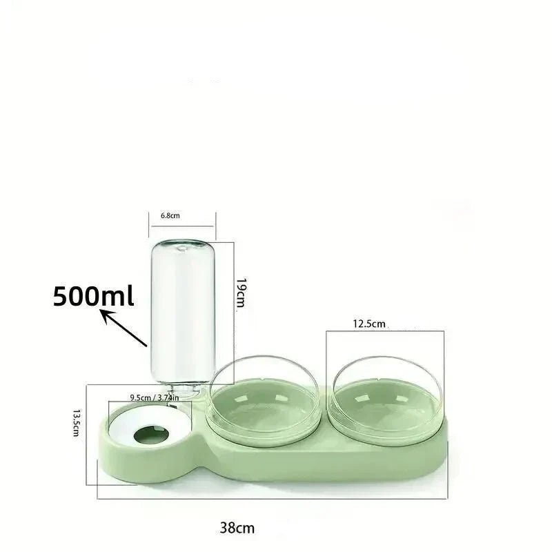 Tigela dupla com Bebedouro Automático - Duty™ | Exclusivo da ForPatas