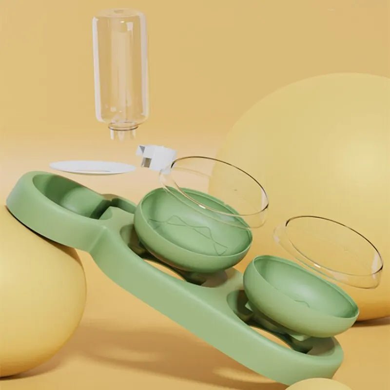 Tigela dupla com Bebedouro Automático - Duty™ | Exclusivo da ForPatas