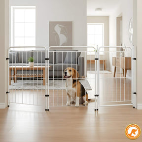 Cercado Pet Dobrável com Portão 82cm em Aço – Duty™ | Segurança Modular para Pets e Crianças