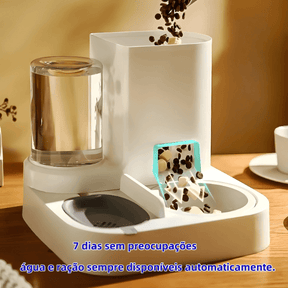 Bebedouro e Comedouro Automático 2 em 1 para Cães e Gatos – Sem Energia e com Filtro | ForPatas