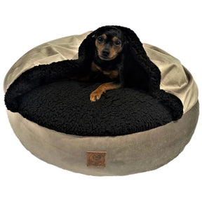 Cama Cave Aconchegante com Coberta em Veludo para Cachorro e Gato 70x70 DeCoração Atelier™