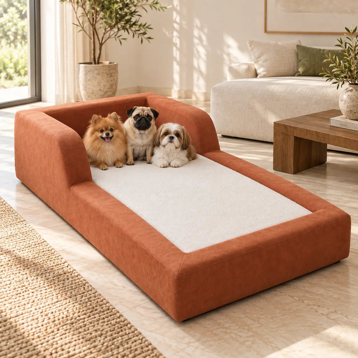 Cama Gigante Premium Bed in Box com Colchão D26 Lavável para Pets de Grande Porte