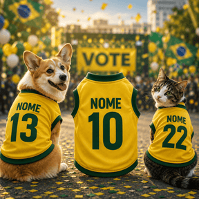 Vista seu Pet para as Eleições 2026 | Roupinha Personalizada para Cachorro e Gato | ForPatas™