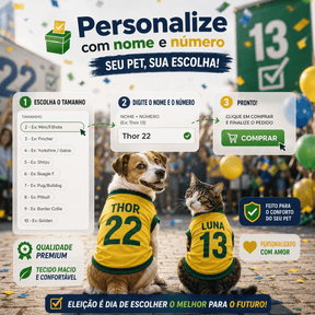 Vista seu Pet para as Eleições 2026 | Roupinha Personalizada para Cachorro e Gato | ForPatas™