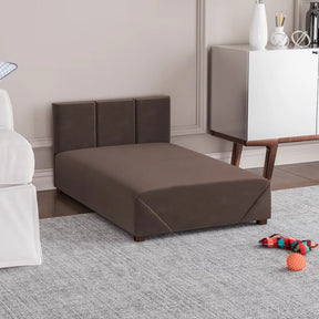Cama Box Pet em Suede com Estrutura de Madeira – Lupzy™ | Conforto Elevado e Firme para o Descanso