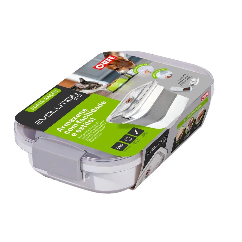 Porta Ração Dobrável 5kg e 10kg com Tampa Vedada para Cães e Gatos – Duty™ | Ração Sempre Fresca e Organizada