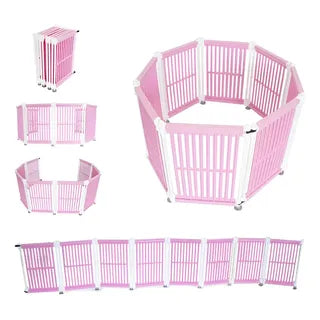 Cercado Modular 60cm com 8 Placas Dobrável Resistente para Cachorro e Gato Anti-UV Cercapet™
