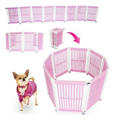 Cercado Modular 60cm com 8 Placas Dobrável Resistente para Cachorro e Gato Anti-UV Cercapet™