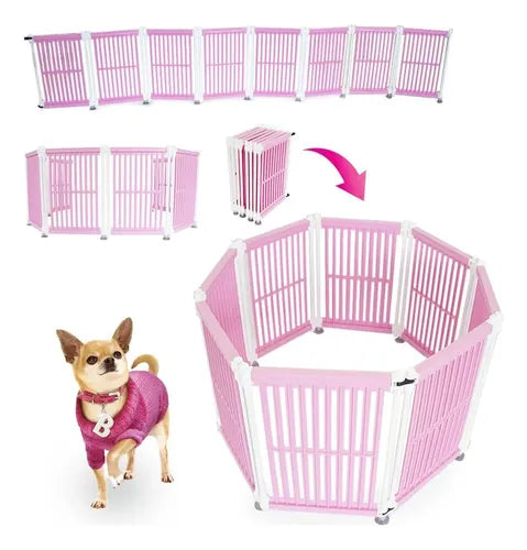 Cercado Modular 60cm com 8 Placas Dobrável Resistente para Cachorro e Gato Anti-UV Cercapet™
