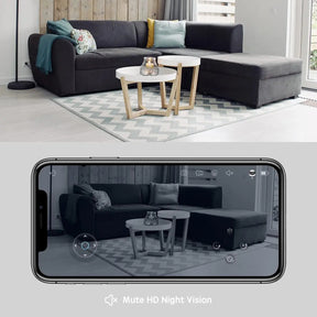 Câmera Robô 360° Wi-Fi 1080p com Visão Noturna e Áudio para Cachorro e Gato EBO Air Enabot