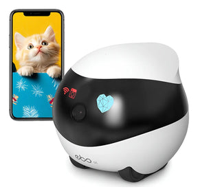 Câmera Robô 360° Wi-Fi 1080p com Visão Noturna e Áudio para Cachorro e Gato EBO Air Enabot
