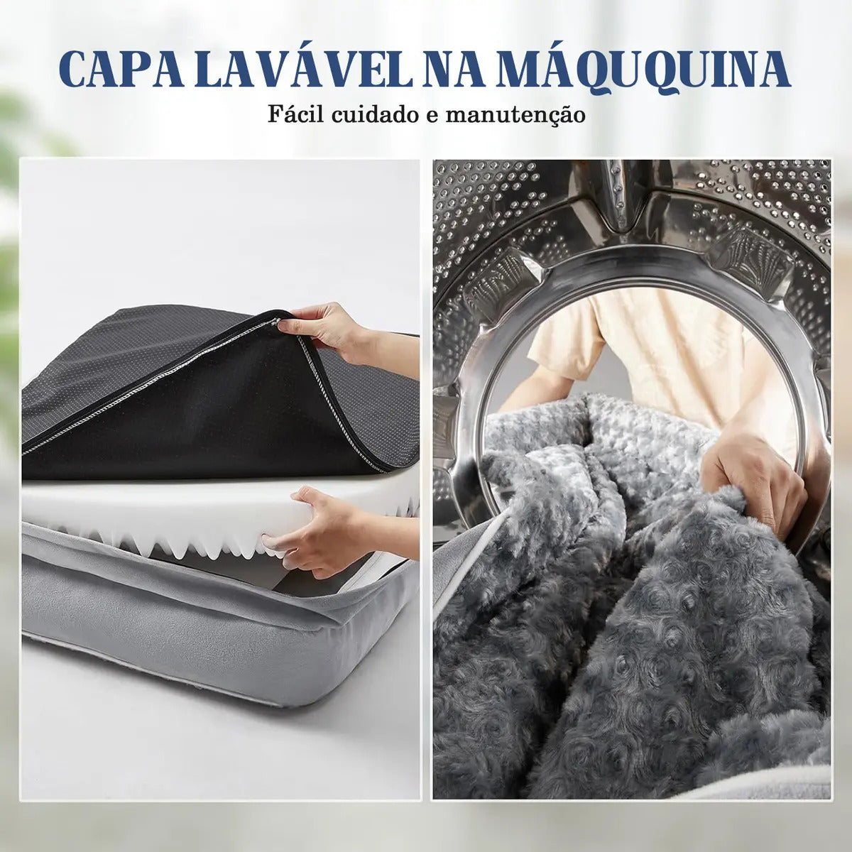 Cama Ortopédica com Suporte Cervical Lavável e Impermeável para Cachorro até 50kg OrthoNest™ - Cama Ortopédica para Cachorro