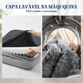 Cama Ortopédica com Suporte Cervical Lavável e Impermeável para Cachorro até 50kg OrthoNest™ - Cama Ortopédica para Cachorro
