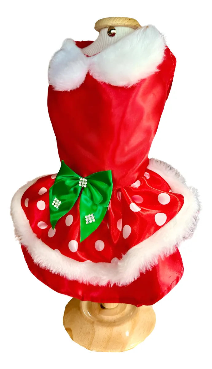 Vestido Natalino Mamãe Noel Sparkle™ – Luxo Para Cães e Gatos - by ForPatas