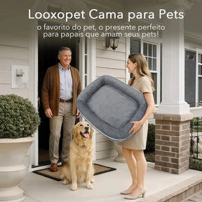 Cama Ortopédica com Suporte Cervical e Fundo Impermeável para Cachorro e Gato 89x71cm Snouty™