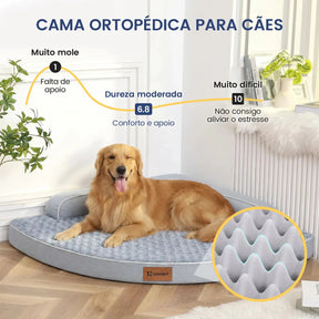 Cama de Canto Ortopédica Impermeável e Antiderrapante para Cachorro e Gato 120cm Cornerfy™