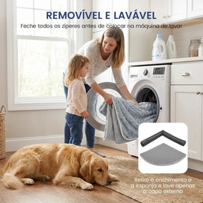 Cama de Canto Ortopédica Impermeável e Antiderrapante para Cachorro e Gato 120cm Cornerfy™
