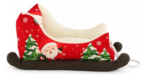 Cama Trenó Natalina Aconchegante para Cachorro e Gato até 10kg 65x45cm Mileva Store