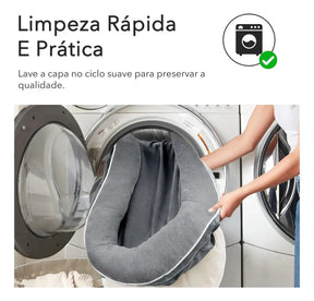 Cama Ortopédica com Suporte Cervical e Fundo Impermeável para Cachorro e Gato 89x71cm Snouty™