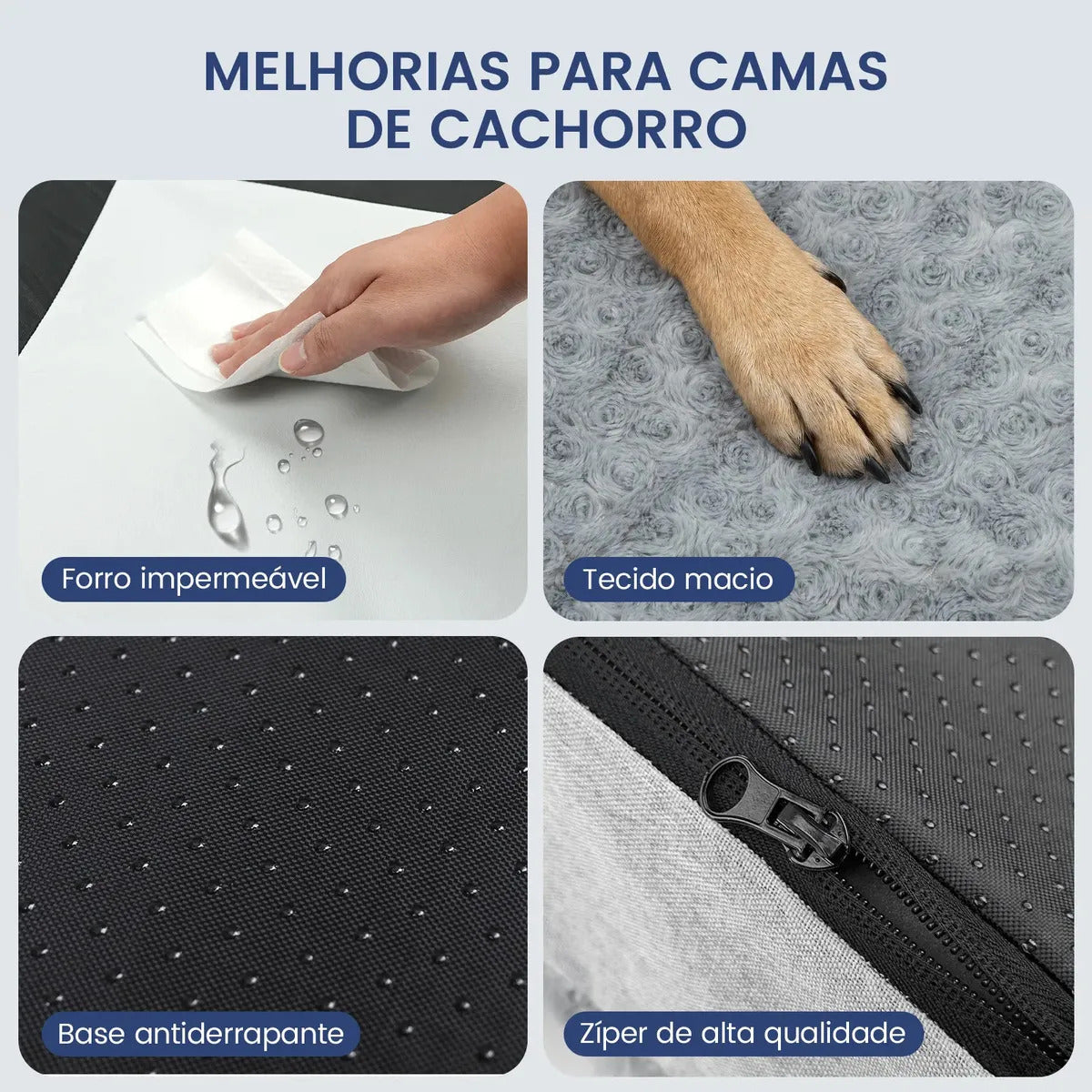Cama de Canto Ortopédica Impermeável e Antiderrapante para Cachorro e Gato 120cm Cornerfy™