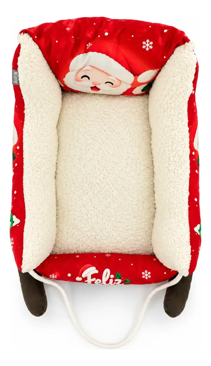 Cama Trenó Natalina Aconchegante para Cachorro e Gato até 10kg 65x45cm Mileva Store