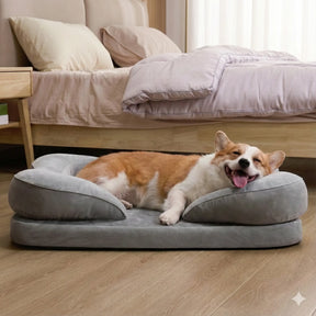 Cama Sofá Ortopédica para Cachorro de Medio e Grande Porte – Lupzy™ | Alívio Articular e Conforto Premium