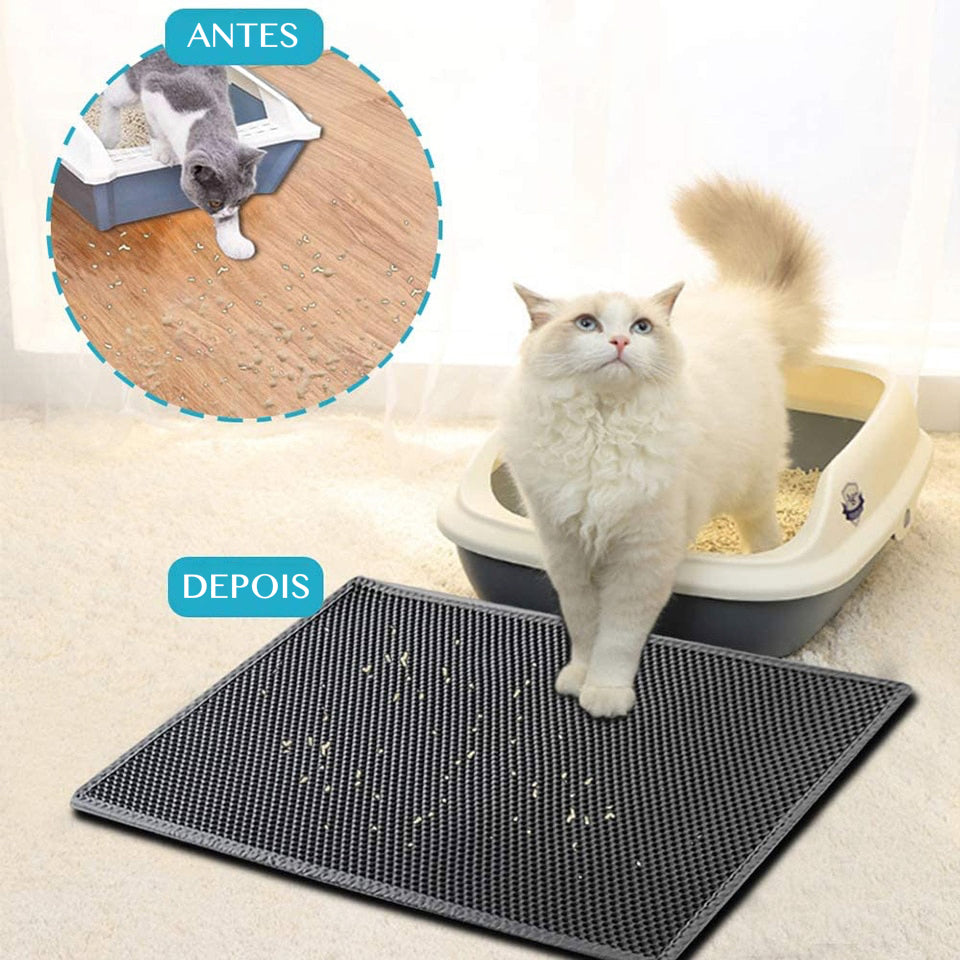 Tapete de Areia CatLoom™ – Higiene, Conforto e Piso Sempre Limpo