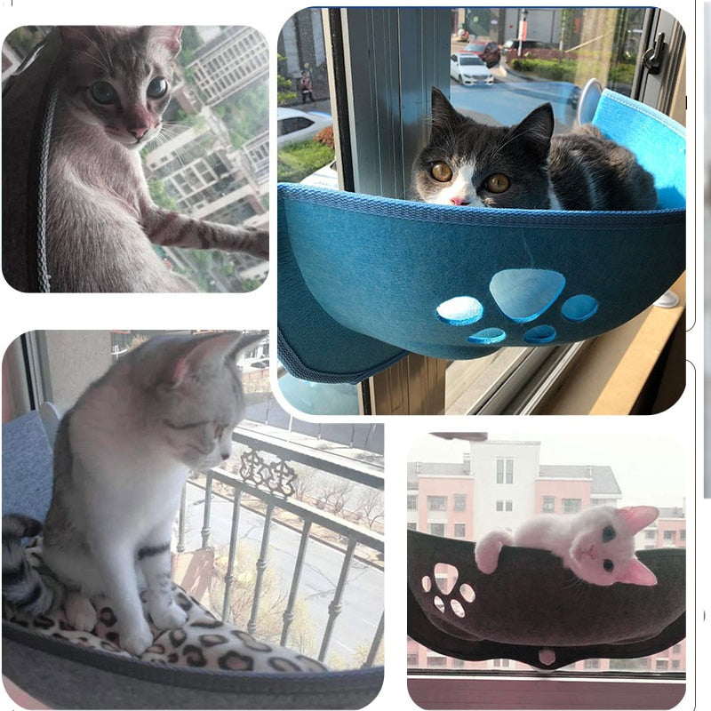 Cama Pet Suspensa SkyRest™ – Conforto Elevado para Gatos Observadores