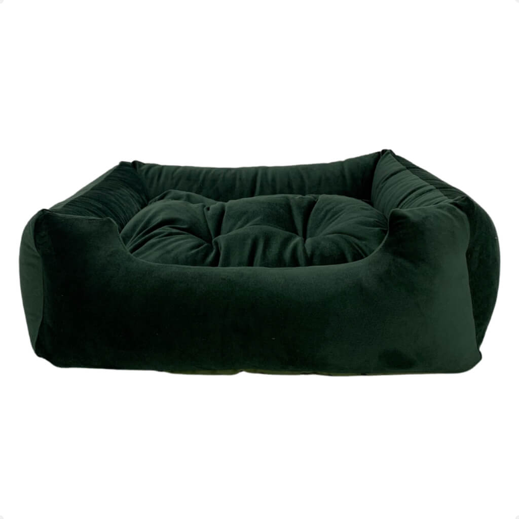 Cama Pet em Suede com Zíper Removível e Enchimento Antialérgico – Lupzy™ | Conforto Total para o Descanso
