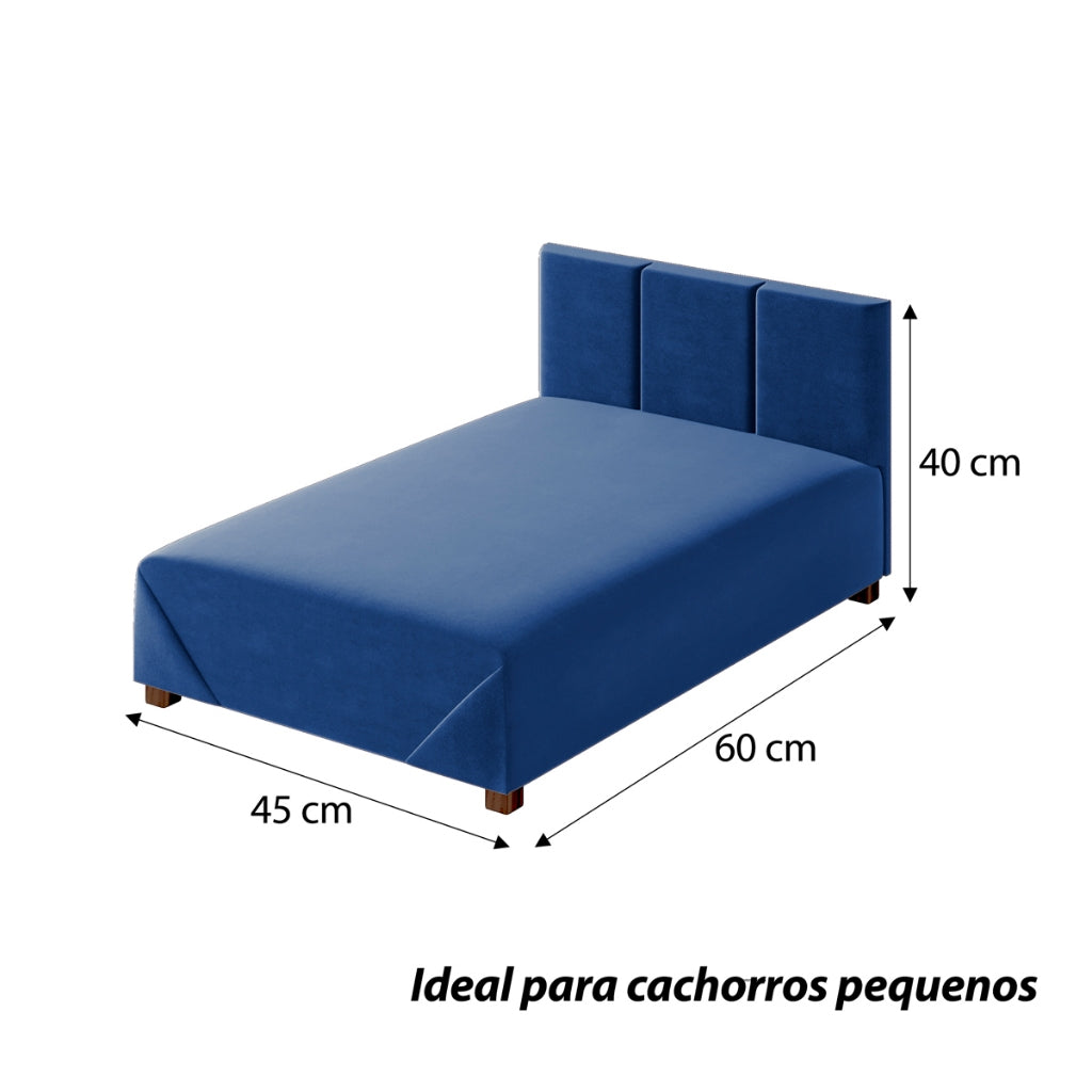 Cama Box Pet em Suede com Estrutura de Madeira – Lupzy™ | Conforto Elevado e Firme para o Descanso