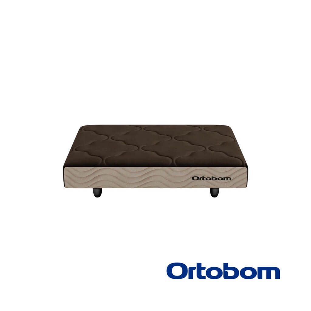 Mini Cama Pet de Linho com Pés de Madeira – Ortobom™