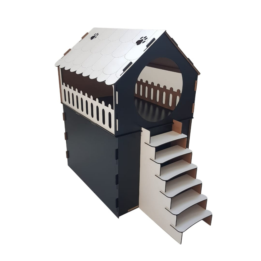 Casinha Duplex CatHouse™ – 2 Andares, Aventura e Conforto