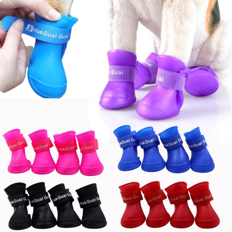 Tênis Botinha de Silicone Impermeável para Pets (4 Unidades) 🐾